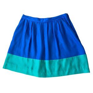 J.Crew Skirt Two-Tone Blue Green Knee-Length Size 6